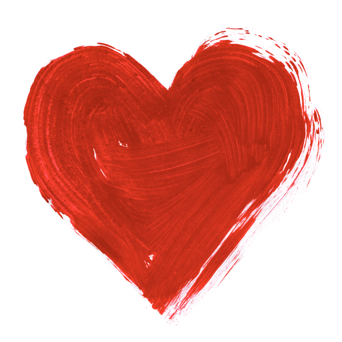 Painted heart